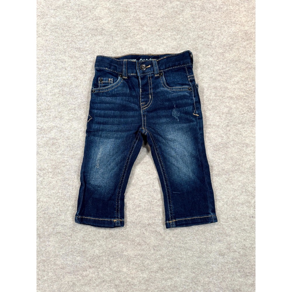 Cat & Jack Boys Straight Recto Super Stretch Jeans Blue Denim Size 12M